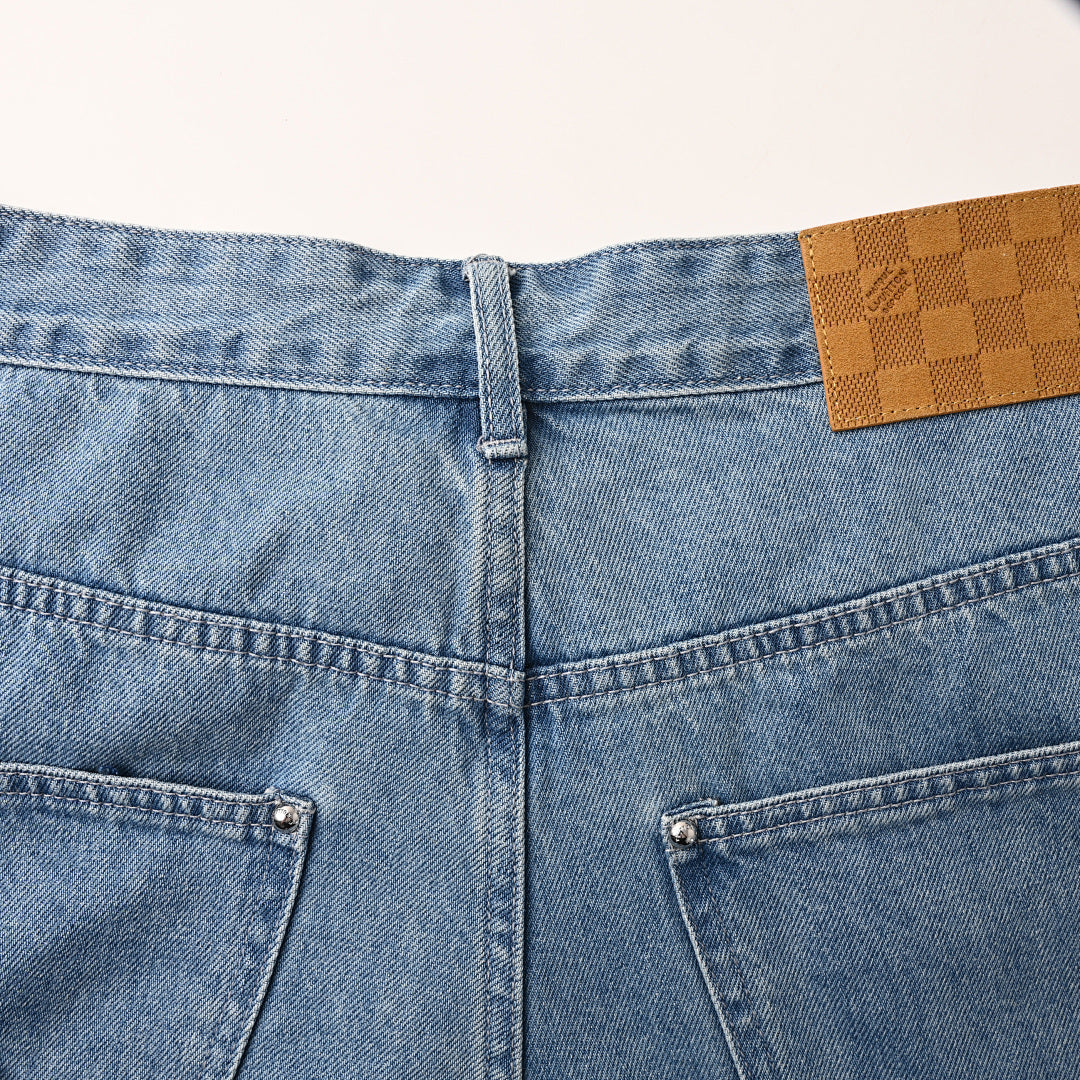 Louis Vuitton High-Waisted Straight-Leg Denim Trousers