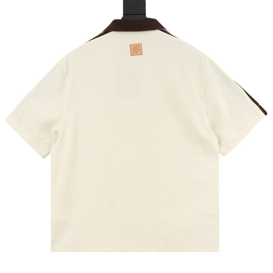 Louis Vuitton Shoulder-Striped Embroidered Shirt