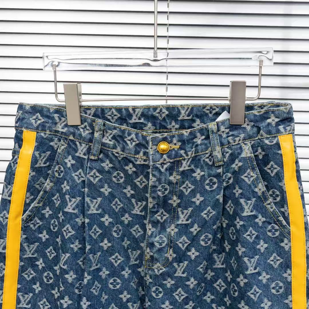 Louis Vuitton Logo-Embroidered Straight-Leg Jeans