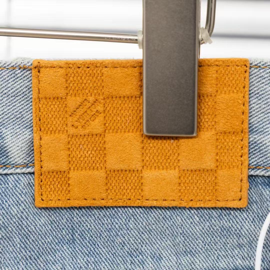 Louis Vuitton Logo-Embroidered Straight-Leg Jeans