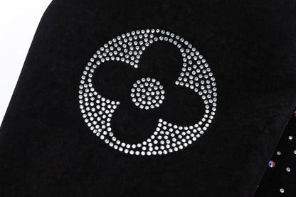 Louis Vuitton Crystal Embellished Varsity Bomber Jacket — Black