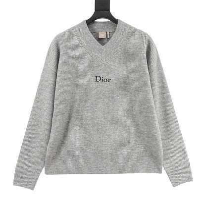 Dior Ribbed V-Neck Sweater