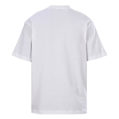 Burberry T-Shirt with Tape-Style Horizontal Stripe Overlay & Letter Print