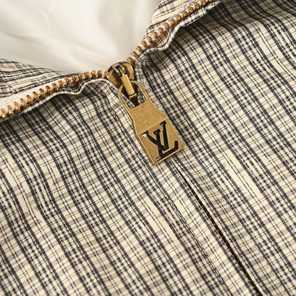 Louis Vuitton Check Hooded Windbreaker Jacket