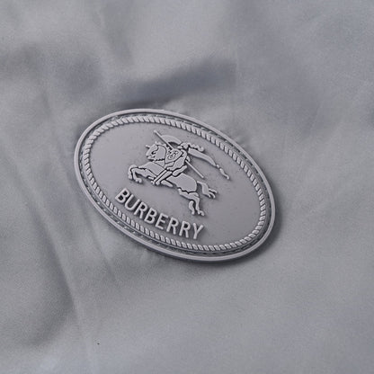 BURBERRY BBR Grey-Green Check Reversible Hooded Jacket