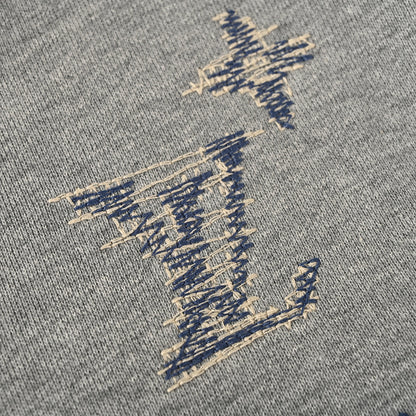 Louis Vuitton Monogram Embroidered Zip Hoodie — Grey