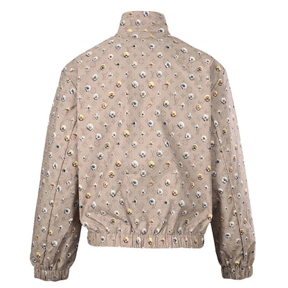 Louis Vuitton LV Monogram Daisy Print Aged Stand-Collar Jacket