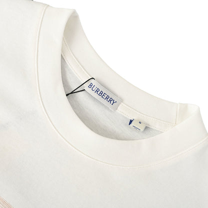 Burberry Short-Sleeve T-Shirt with Classic Check & Equestrian Knight Emblem