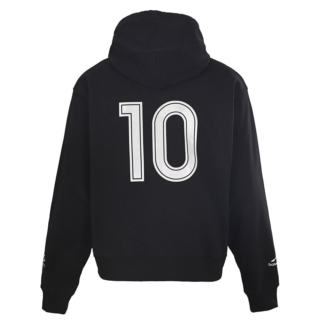 BALENCIAGA Soccer 6B Reflective Print Zip-Up Hooded Jacket