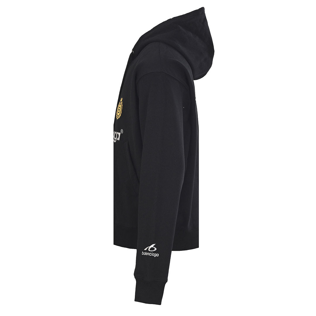 BALENCIAGA Soccer 6B Reflective Print Zip-Up Hooded Jacket