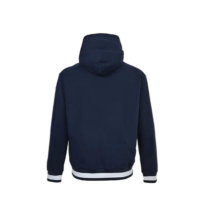 Gucci Navy Full-Zip Stripe Chest Wordmark Embroidered Hoodie