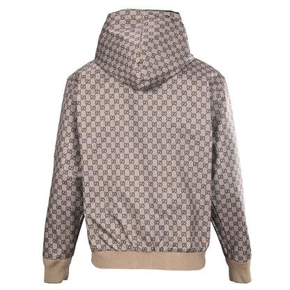 Gucci GG Supreme Reversible Hooded Zip Jacket in Black Canvas