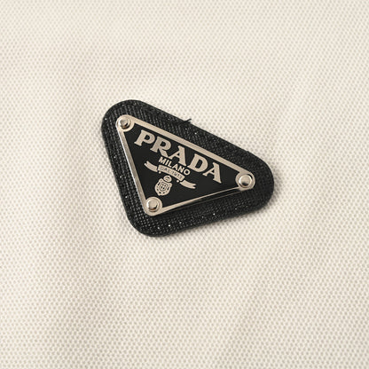Prada Metal Triangle Logo Polo Shirt