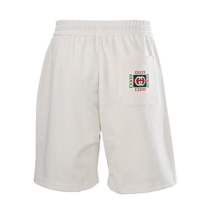 Gucci Crest Emblem Cotton Fleece Shorts – Off-White