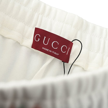 Gucci Crest Emblem Cotton Fleece Shorts – Off-White