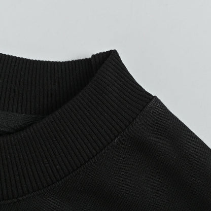 Gucci Black Heavyweight Cotton Serif Logo Print Crewneck Sweatshirt