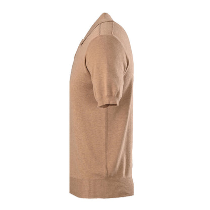 Burberry Men's Short-Sleeve Wool Polo Shirt with Four-Color Placket Detail