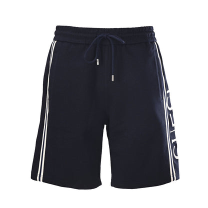 Gucci Script Logo Side Stripe Cotton Fleece Shorts – Black
