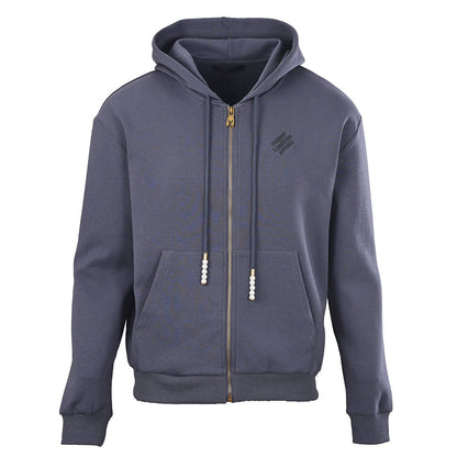 Louis Vuitton Pearl Drawstring Zip Hoodie — Slate Blue