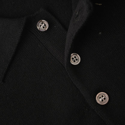 PRADA Embroidered Logo Short-Sleeve Knit Polo Shirt