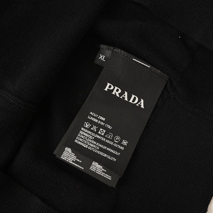 PRADA Embroidered Logo Short-Sleeve Knit Polo Shirt