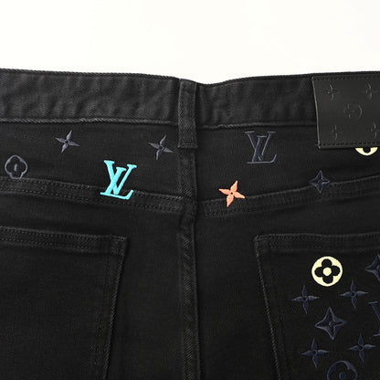 Louis Vuitton Black High-Waisted Straight-Leg Jeans