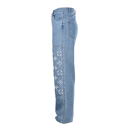 Louis Vuitton High-Waisted Straight-Leg Denim Trousers