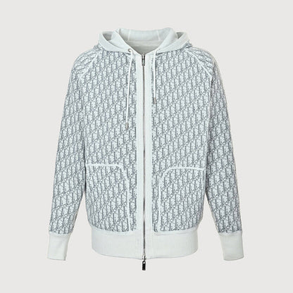 Dior 24FW Oblique Jacquard Cashmere Reversible Zip Jacket