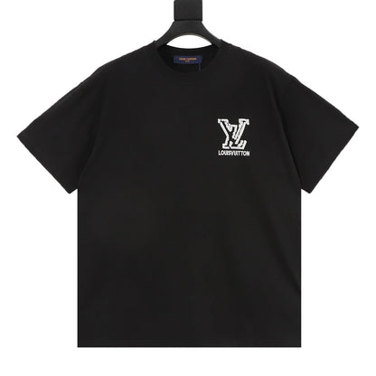 Louis Vuitton LV deconstructed logo embroidered T-shirt