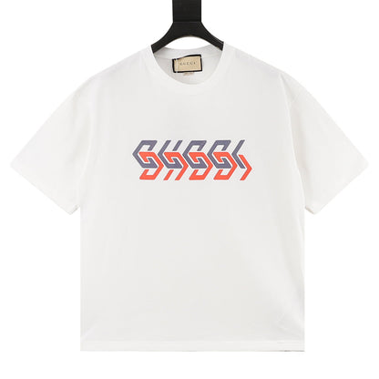 Gucci Interlocking Double G Print Short-Sleeve Top