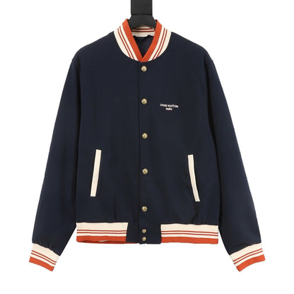 LOUIS VUITTON LV Overlapping Lettering Embroidery Baseball Jacket