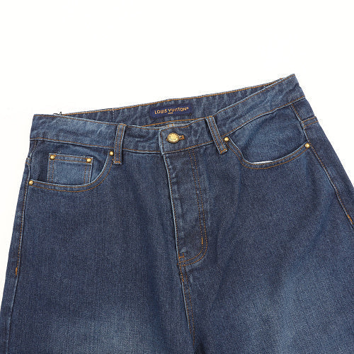 Louis Vuitton Distressed Patchwork Denim Trousers
