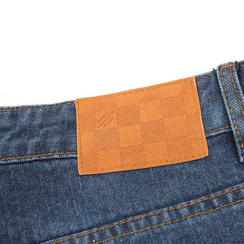 Louis Vuitton Distressed Patchwork Denim Trousers