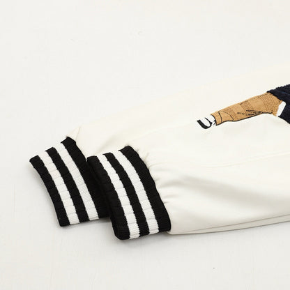 RALPH LAUREN Polo Pony Embroidery Patchwork Baseball Jacket