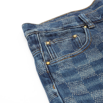 Louis Vuitton Damier-Pattern Denim Skate Trousers