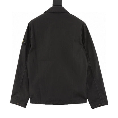 Stone Island Nylon Meta Long-Sleeve Zip Chest-Strap Jacket