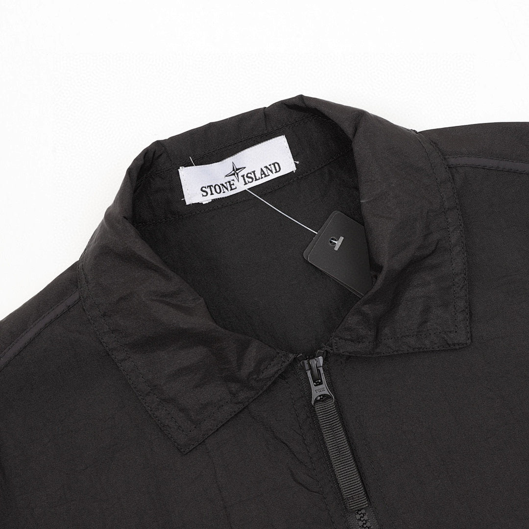 Stone Island Nylon Meta Long-Sleeve Zip Chest-Strap Jacket