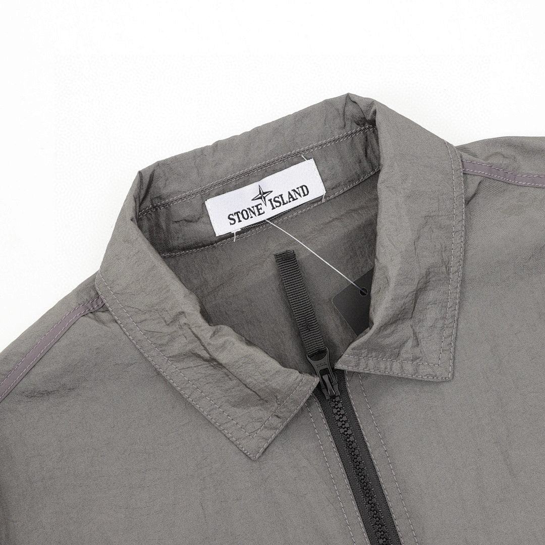 Stone Island Nylon Meta Long-Sleeve Zip Chest-Strap Jacket