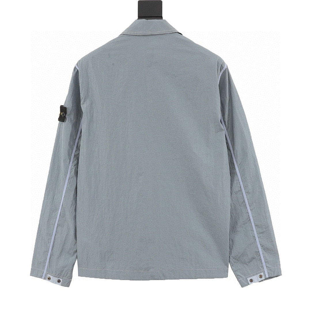 Stone Island Nylon Meta Long-Sleeve Zip Chest-Strap Jacket