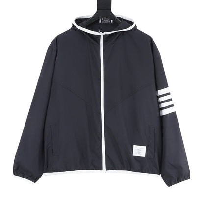 Thom Browne Two-Tone Four-Bar Stripe Sun Protection Jacket