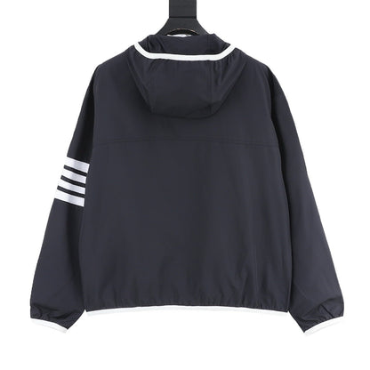 Thom Browne Two-Tone Four-Bar Stripe Sun Protection Jacket