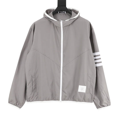 Thom Browne Two-Tone Four-Bar Stripe Sun Protection Jacket