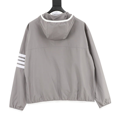 Thom Browne Two-Tone Four-Bar Stripe Sun Protection Jacket