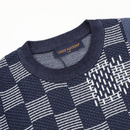 Louis Vuitton's new Damier patchwork knit short-sleeved shirt