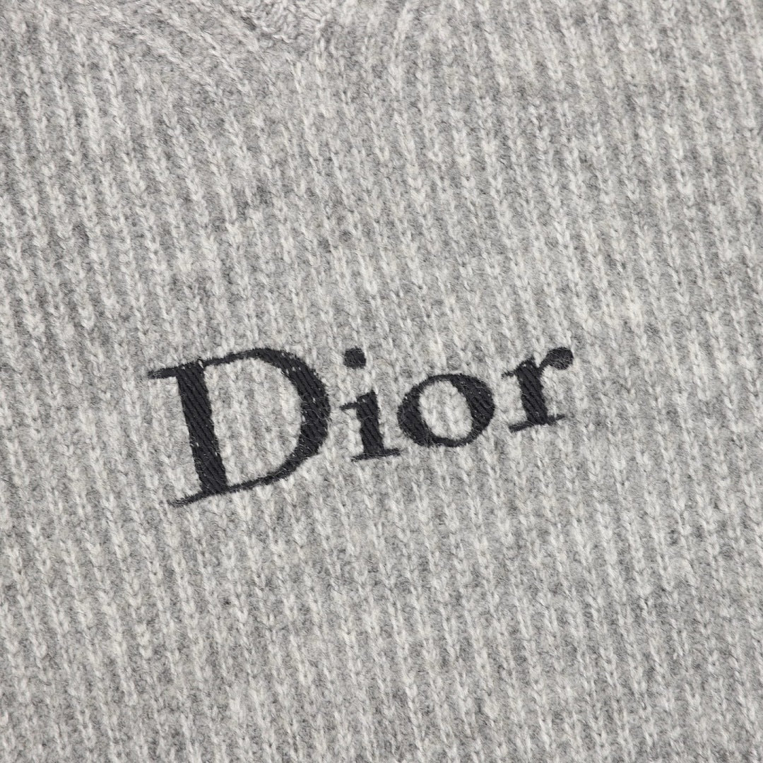 Dior Ribbed V-Neck Sweater