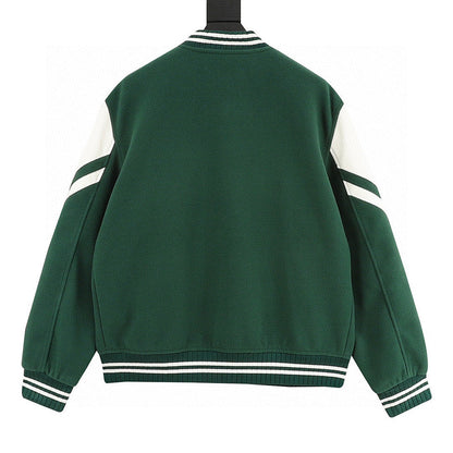 CELINE Triomphe C Logo Patchwork Embroidery Baseball Jacket