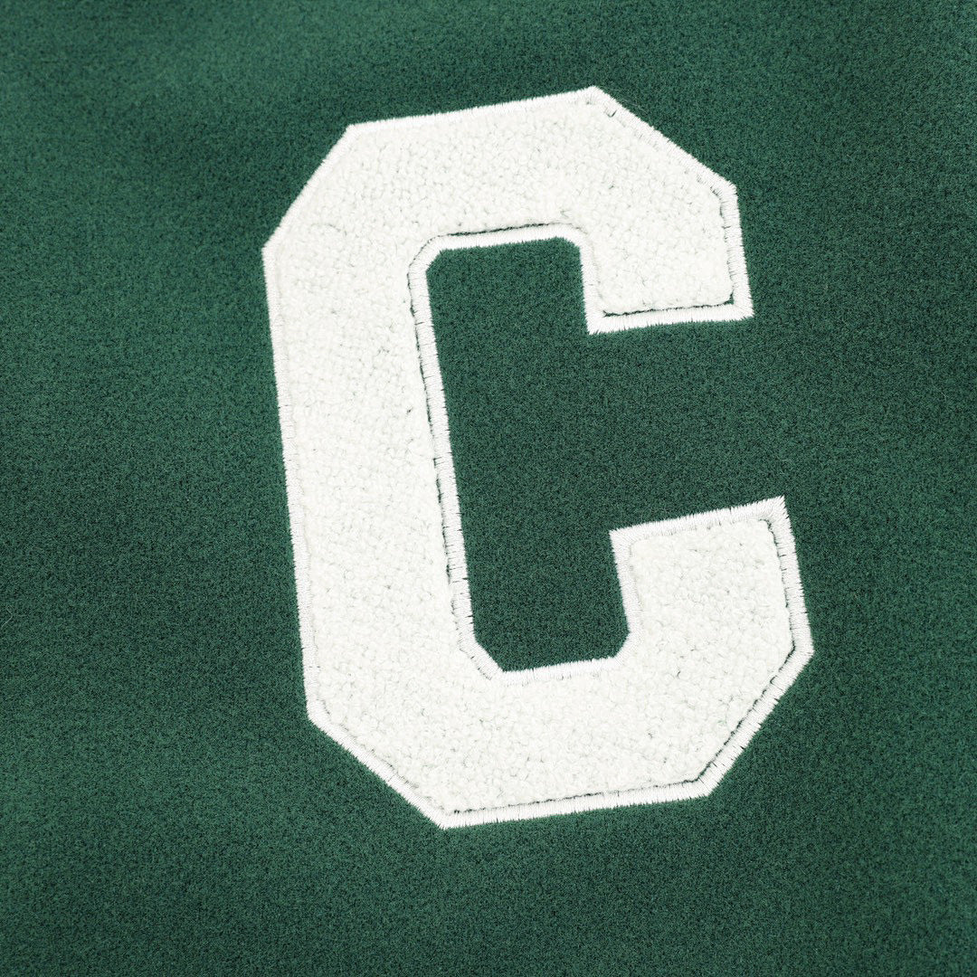 CELINE Triomphe C Logo Patchwork Embroidery Baseball Jacket