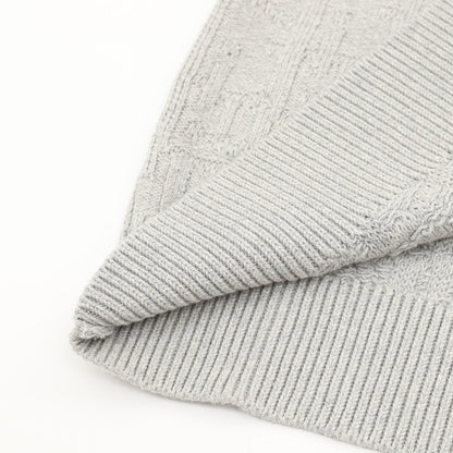 Dior CD Oblique Jacquard Crewneck Sweater — Light Grey