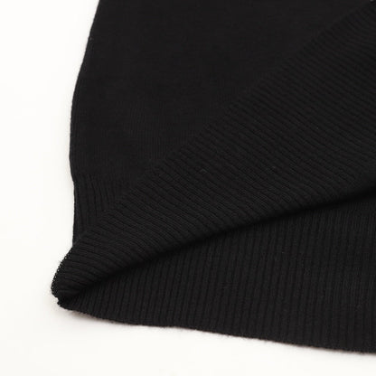 Burberry Vintage Check Half-Zip Knit Sweater — Black
