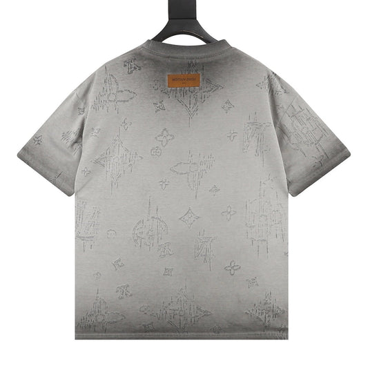 Louis Vuitton Monogram Burnished Wash Distressed Short-Sleeve